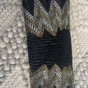 AKIRA Elegant Black Clutch with Gold Detail